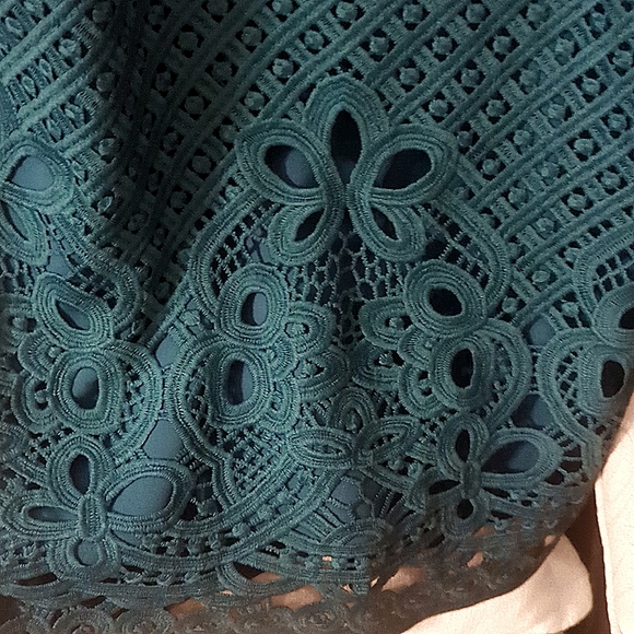 NWT $180.00 White House Black Market Sleeveless V-Neck Lace Sheath Dress Size 6 - Picture 2 of 8